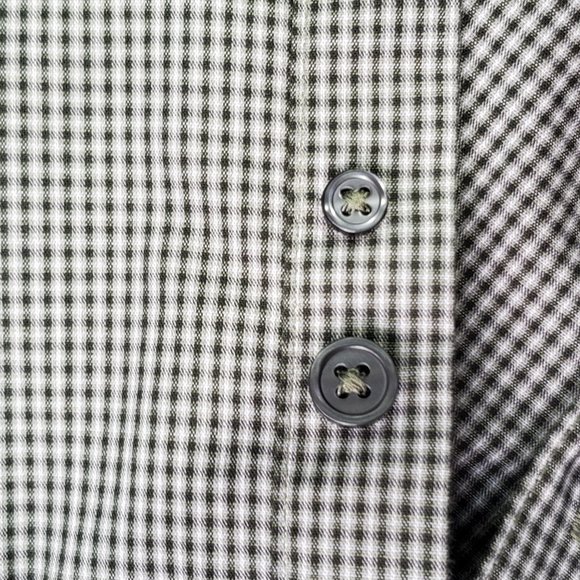 Van Heusen Studio Slim Fit Wrinkle Free Plaid Shirt W/Epaulets SZ XXL 18-18 1/2) - Picture 8 of 13